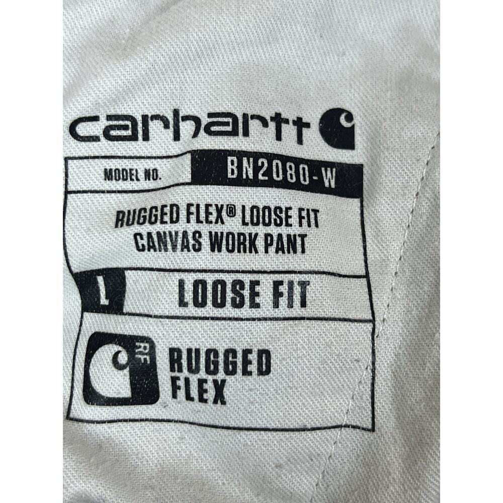 Carhartt 102080 Womens Loose Fit Canvas Carpenter Pants Beige Rugged 4 Short - Picture 6 of 11